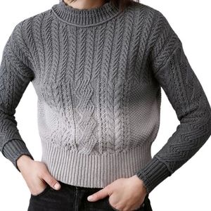 Anthropologie Marci Grey Ombre Sweater